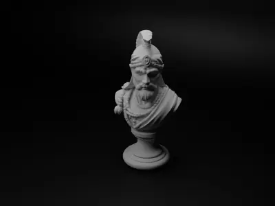 Indian Rajput Warrior Bust Chess 3D print model purchase