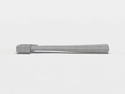 Wooden axe Low-poly 3D model order