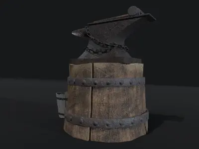 Anvil Forge Pack Low-poly 3D model