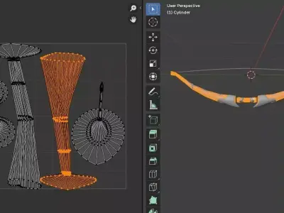 Medieval Bow PBR High poly 3D model
