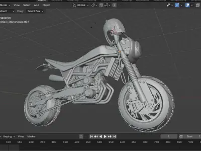 Dirtbike 3d Model 3D model