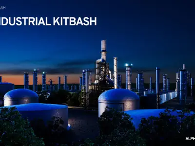 Industrial Kitbash 3D model