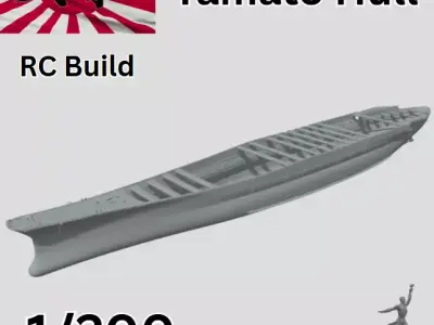 Yamato Hull 1-200 RC Kit - Hull Only 3D print model