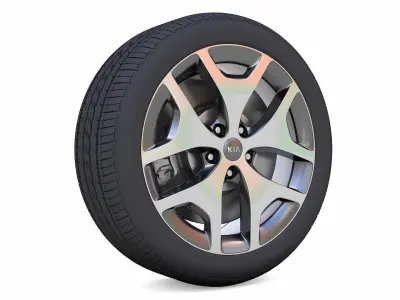 KIA Rim 3D Model Low-poly 3D model