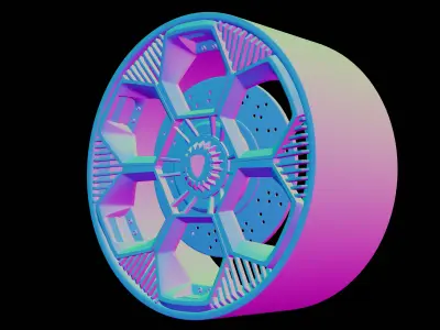 Highpoly Vehicle Rim 420B2 3D Model 3D model