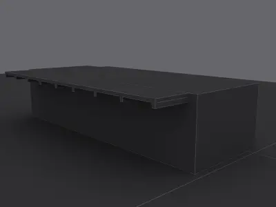 Old warehouse Low-poly 3D model