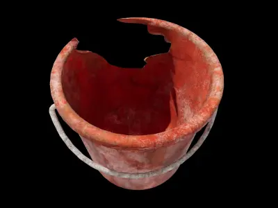 Hong Kong Crash and Dity Plastic Bucket 3D model