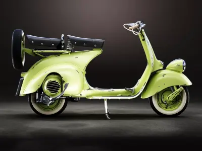 1946 Vespa Faro Basso Rust 3D model