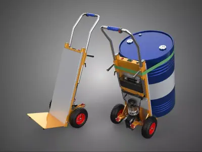 ELECTRIC HANDTRUCK HAND TRUCK CART TROLLEY DOLLY OIL DRUM BARREL 3D model