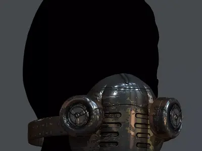 Gas mask helmet 3d model scifi Low-poly  Low-poly 3D model 67
