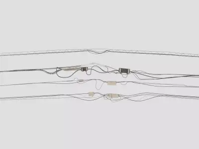 Wires for powerpole 3D model