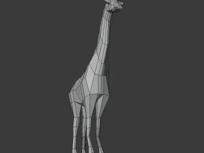 Low Poly Giraffe Free low-poly 3D model