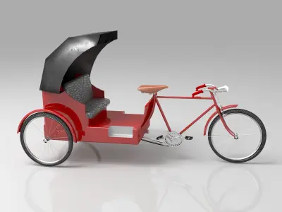 Bike Rickshaw 3 3D model
