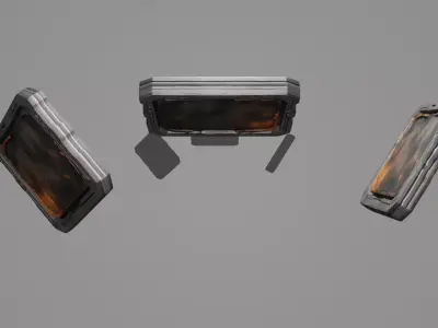 Panel05 Burned Panel With Fire Damage LowPoly LOD Low-poly 3D model