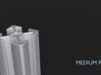 8020 20mm 4-slot extrusion 3D model