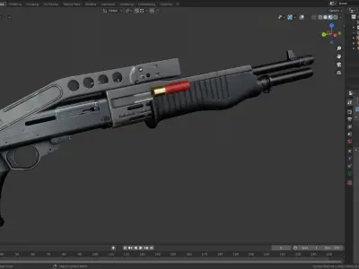 FRANCHI SPAS12 Low-poly 3D model
