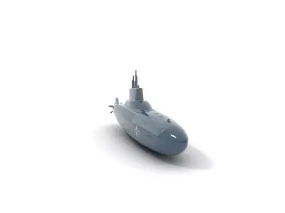 German Submarine Tactical model pack Low-poly 3D model