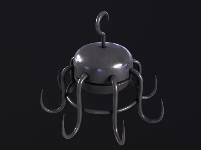 Meat Hook Low-poly 3D model purchase