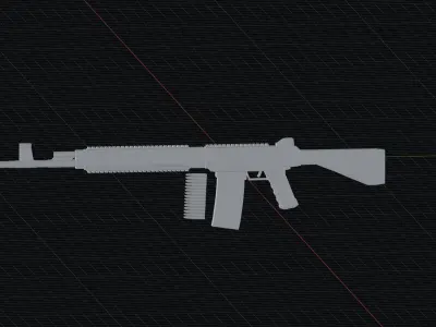 AR-25 ak - rifle Low-poly 3D model