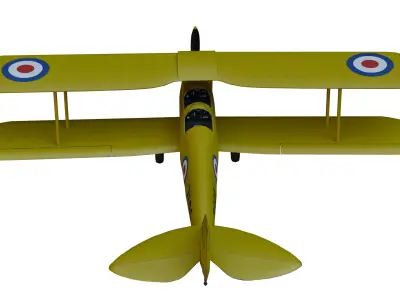 Tiger Moth Low-poly 3D model