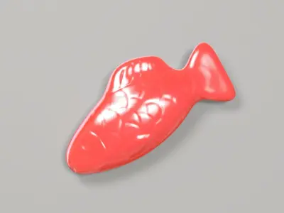 Swedish Fish Red model 3D model
