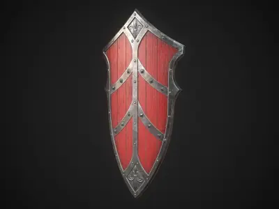 Knight Shield 10 Low-poly 3D model