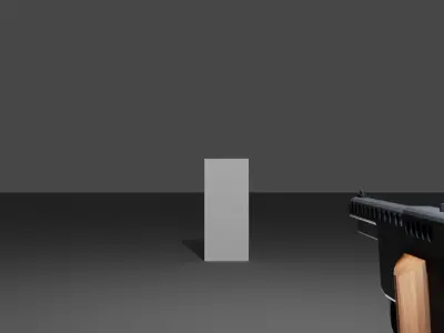 Gyrojet pistol Low-poly 3D model