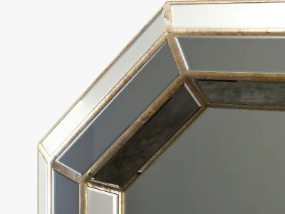 Surya gordon champagne wall mirror 3D model