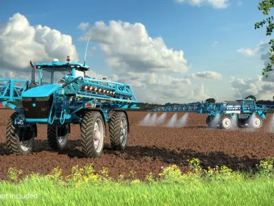 Self Propelled Sprayer Tractor Generic Rigged 3D model