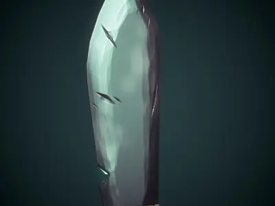 Stylize knife Low-poly 3D model