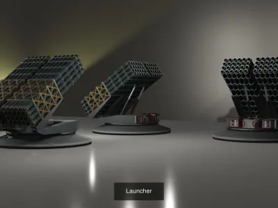 Launchers Anti-aircraft installation Missile complex 3D Model Collection
