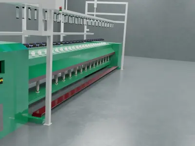 Rotor spinning machine 3D model