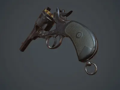 Webley MkV pistol Low-poly 3D model