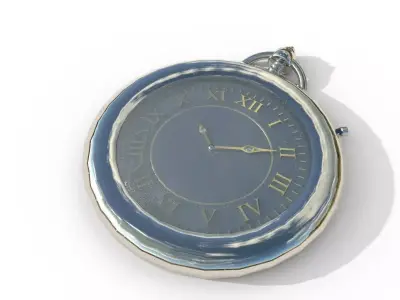  Pocket watch Low-poly 3D model