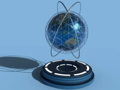 SciFi Earth Model Low-poly 3D model