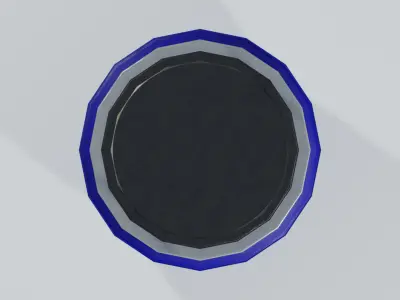 Plastic Open Head Drum 150L Low-poly 3D model