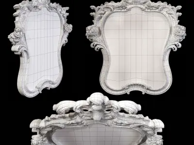 Classic mirror 002 3D model