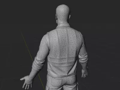 Construction Worker  Low-poly 3D model