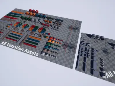 Modular Ventilation Pack Low-poly 3D model