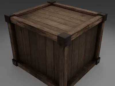 Wooden Crate  Free low-poly 3D model purchase