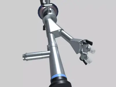 Rigid Cystoscope Low-poly 3D model