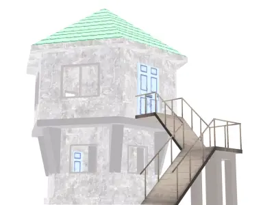 Wizard Tower Game Ready  Free low-poly 3D model