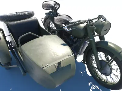 Dnepr M-72 Low-poly 3D model