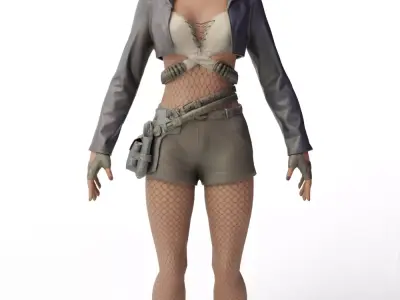 Tactical Girl - Stylized Warrior 3D model