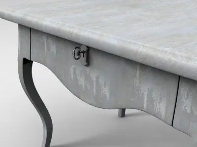 Old Antique Desk 3D model