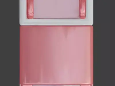 Stylized 3D Valentine  Train Model Low-poly 3D model purchase