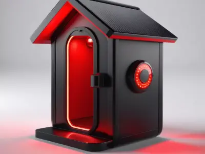 Modern SciFi Kiosk Building 3D model