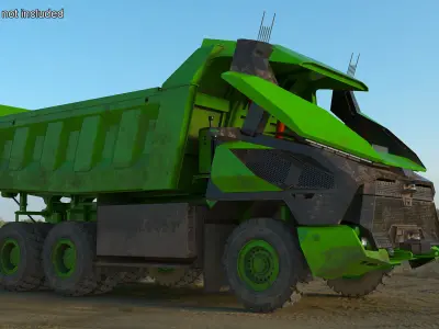 Dirty Autonomous Electric Dump Truck Dirty 3D model