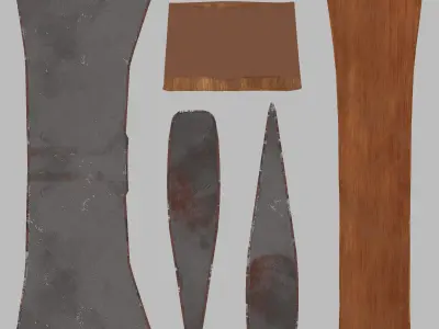Wooden AXE Low-poly 3D model buy
