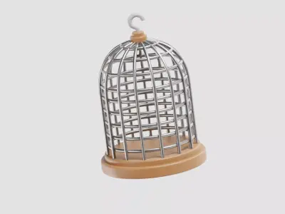 Bird Cage 3d model Low-poly 3D model purchase